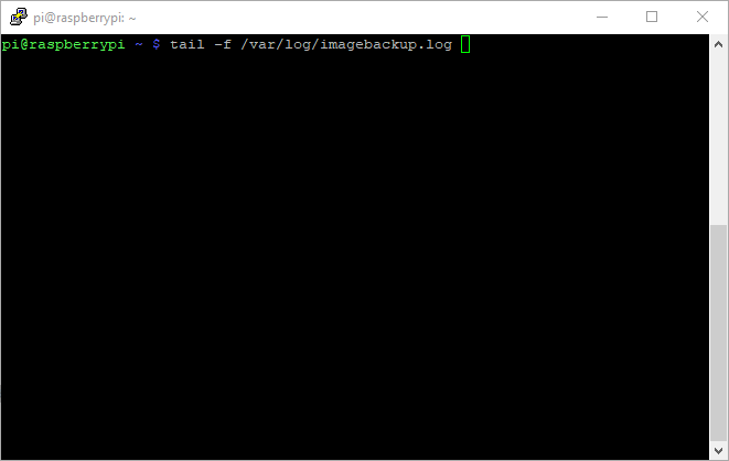 tail -f /var/log/imagebackup.log