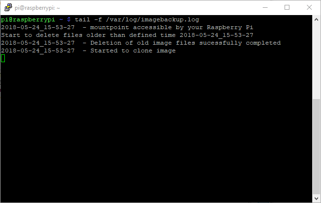 tail -f /var/log/imagebackup.log
