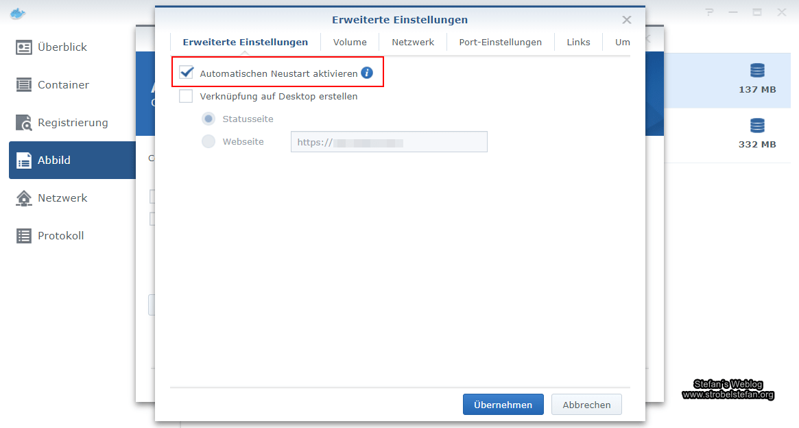 Erweiterte Einstellungen
