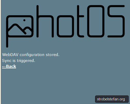 photOS - Webdav-Einstellungen