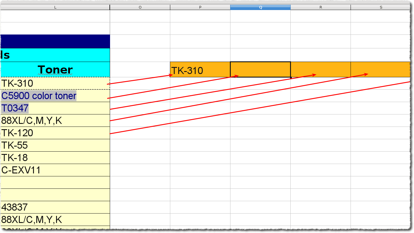 Zeilen und Spalten tauschen