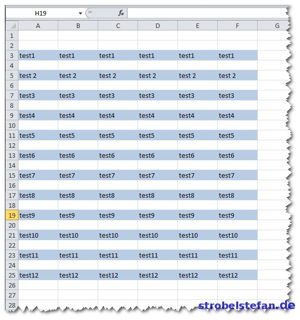 Leere Zeilen aus Excel Tabelle löschen