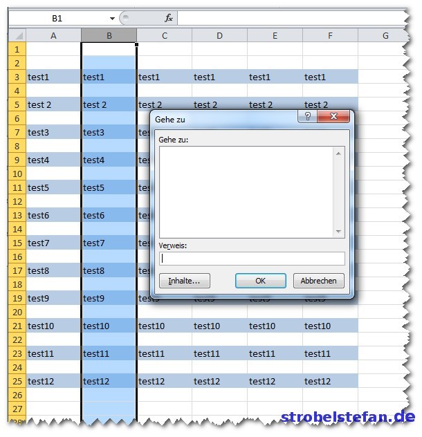 Leere Zeilen aus Excel Tabelle löschen