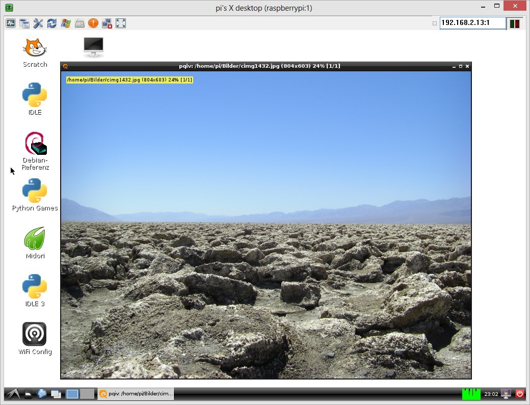 Diashow mit pqiv auf dem Raspberry Pi