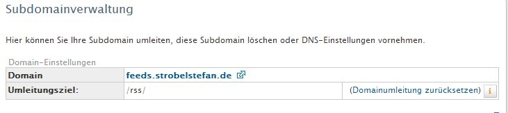 Domainumleitung