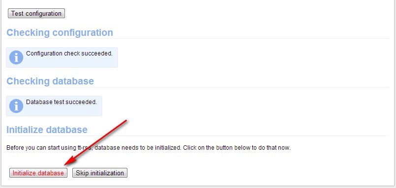 Tiny Tiny RSS - Installation