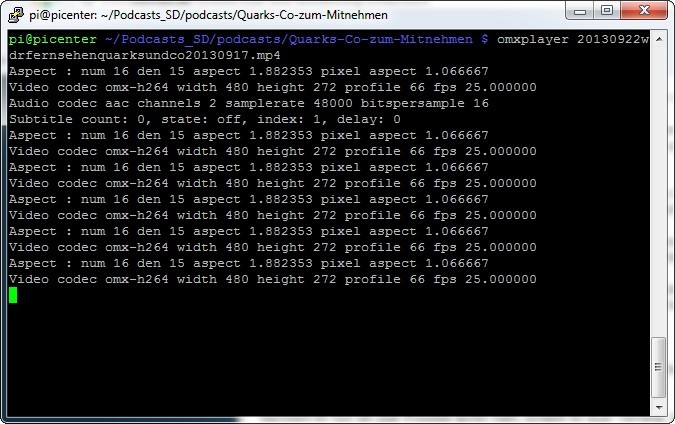 omxplayer - Vor- und Zurückspulen