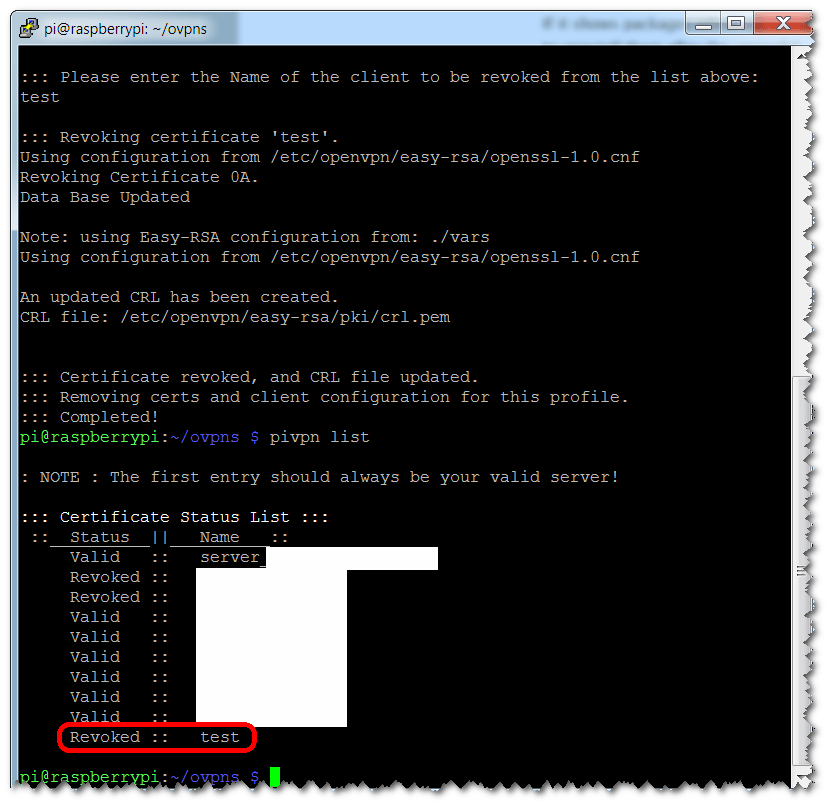OpenVPN - Profile deaktivieren