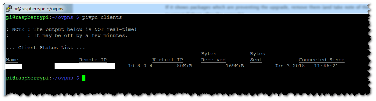 OpenVPN - Verbindungen anzeigen und auswerten