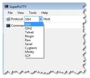 SuperPuTTY - Protokolle