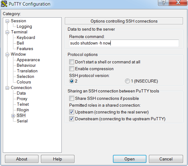 SuperPuTTY - SSH Comands