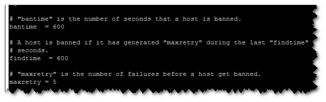 fail2ban - jail.conf