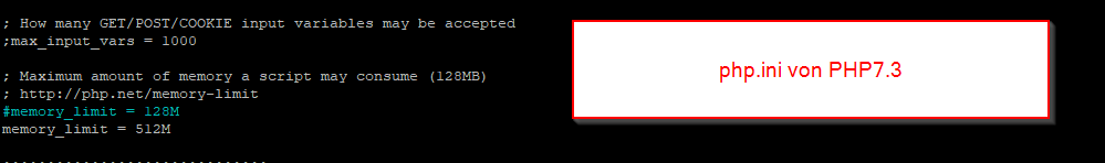 PHP 7.3 - php.ini