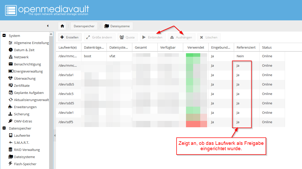 Festplatten auswählen