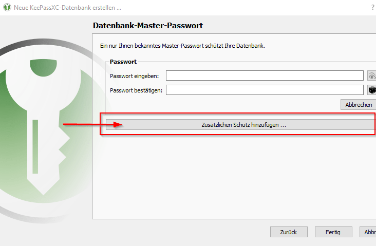 YubiKey mit KeePassXC verbinden