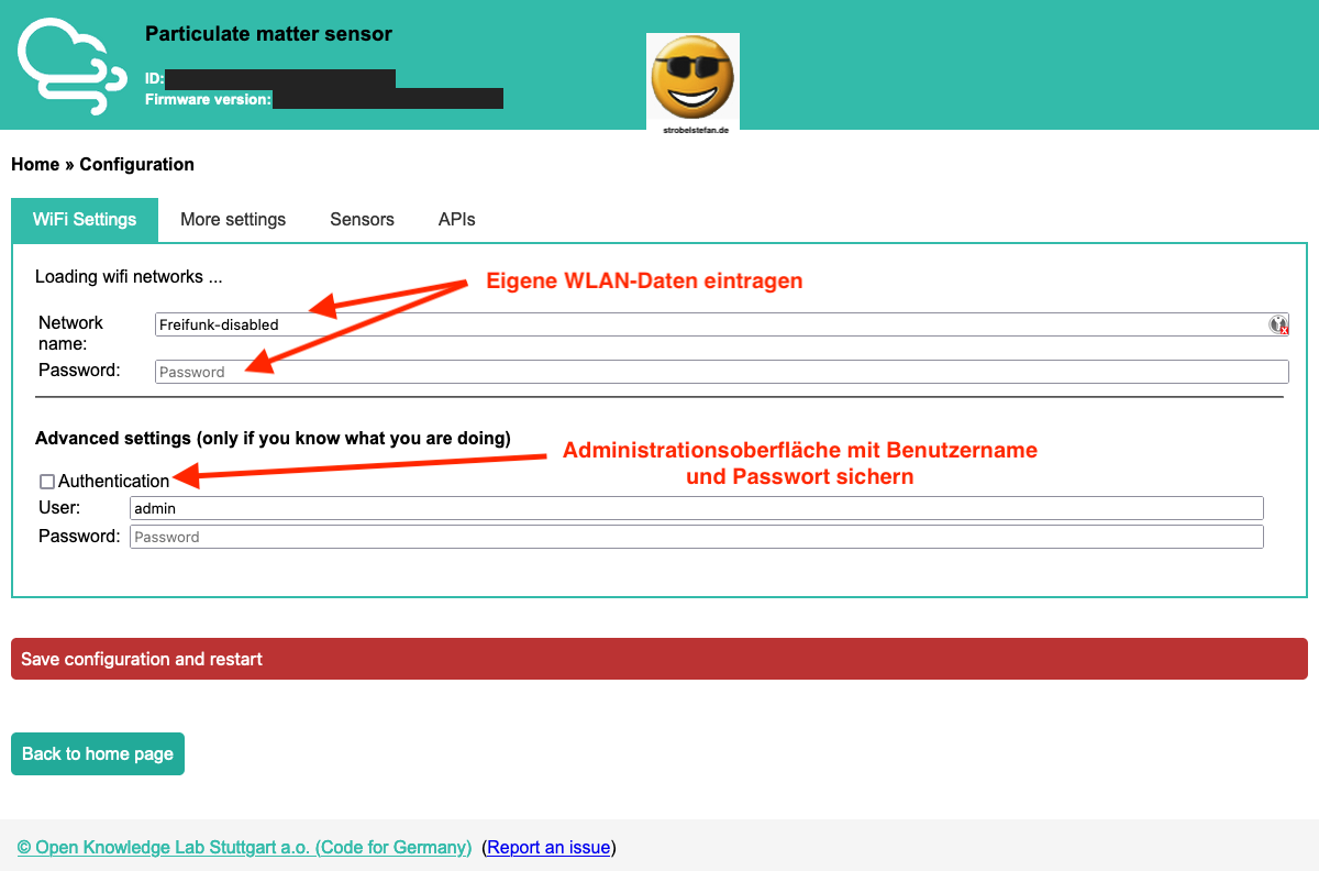 Microcontroller Wifi Settings