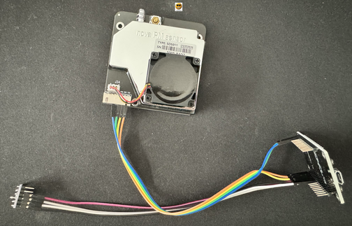 Feinstaubmesser fertig verkabelt