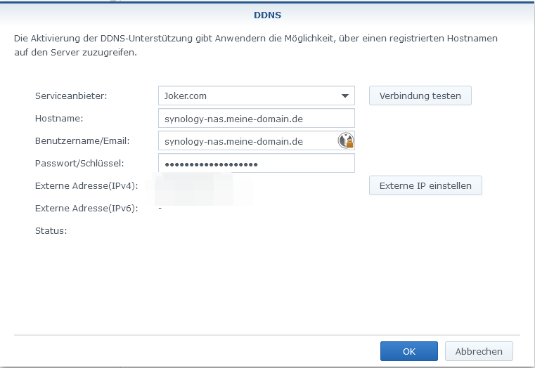 Synology DDNS konfigurieren