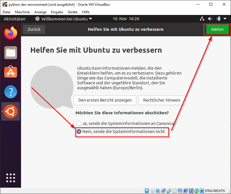 Ubuntu konfigurieren