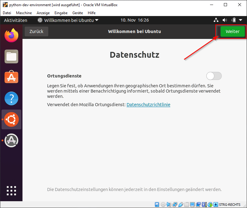 Ubuntu konfigurieren