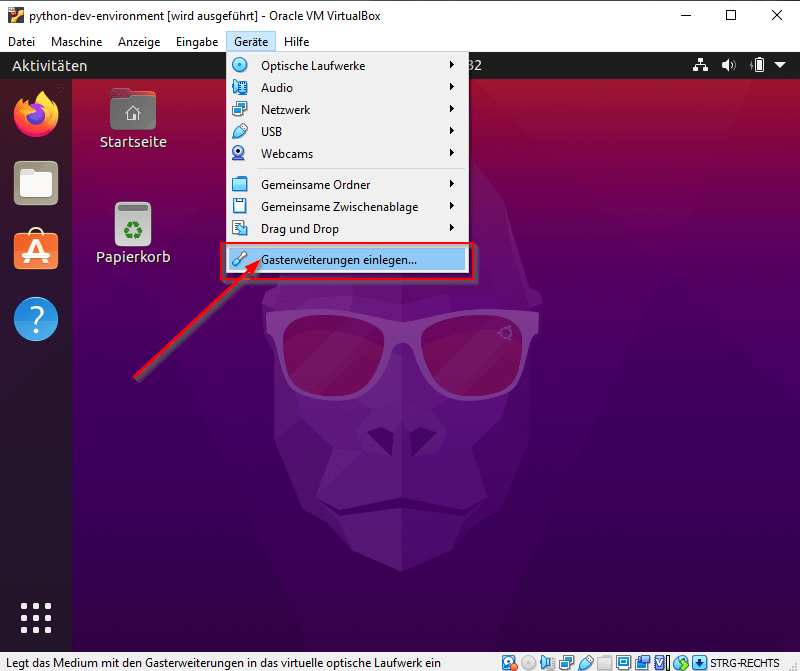 Gasterweiterungen installieren