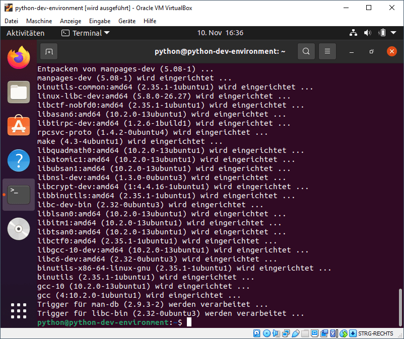 Fehlende Pakete installieren