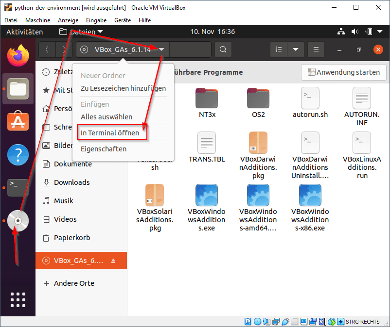 Gasterweiterungen installieren