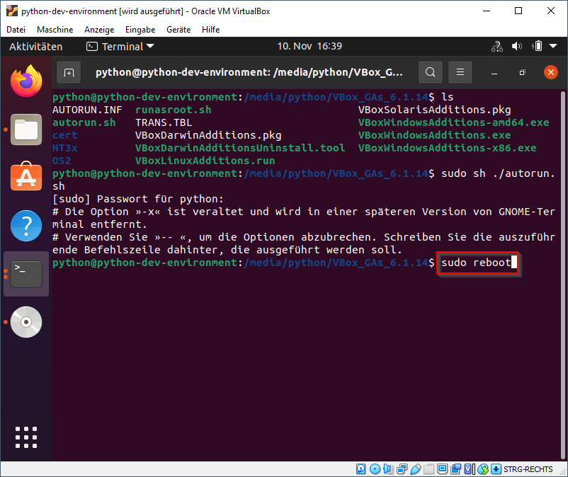 Gasterweiterungen installieren