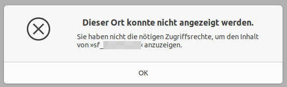 Gemeinsamer Ordner fehlende Zugriffsrechte