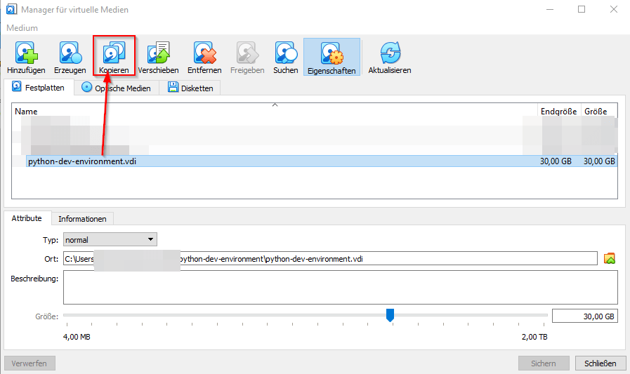 Virtuelle Maschine kopieren