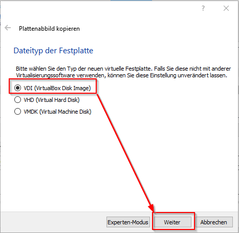 Virtuelle Maschine kopieren