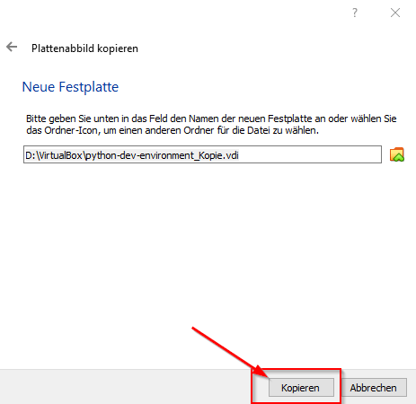Virtuelle Maschine kopieren
