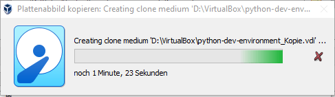 Kopiervorgang abwarten