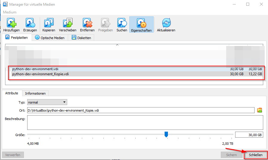 Kopie erfolgreich erstellt
