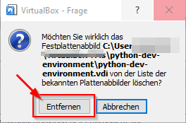 Alte virtuelles Abbild löschen