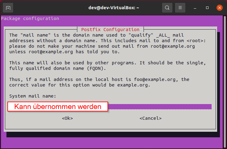 Postfix konfigurieren