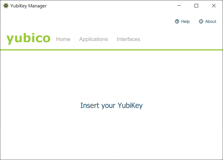 YubiKey Manager starten