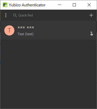 YubiKey - OTP anzeigen