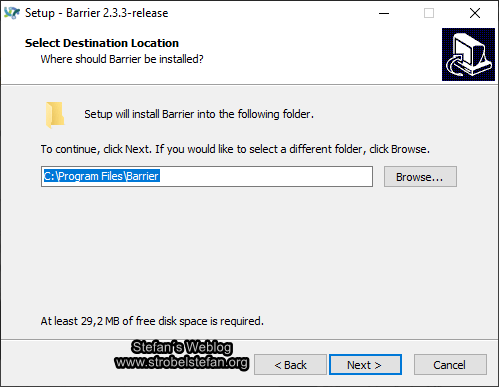 Barrier - Installation