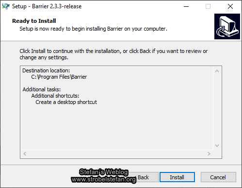 Barrier - Installation