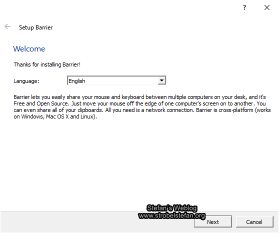 Barrier konfigurieren