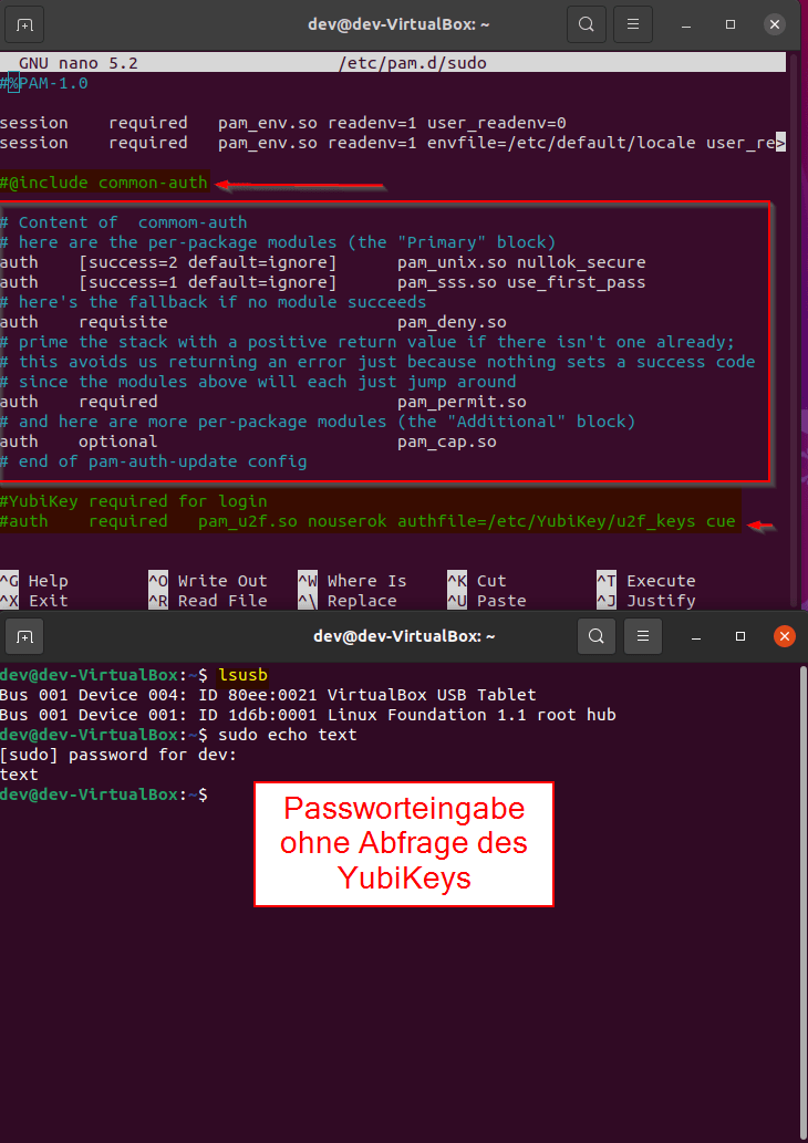 Passwortabfrage bei sudo-Befehle aktivieren
