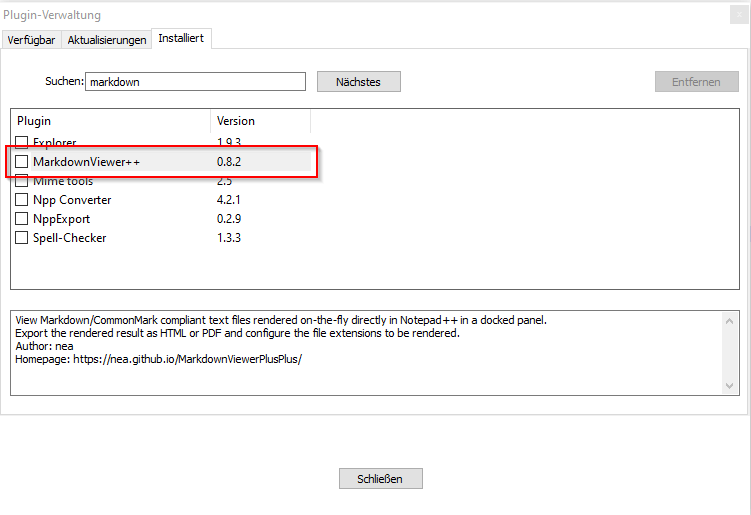 Notepad++ - Markdown