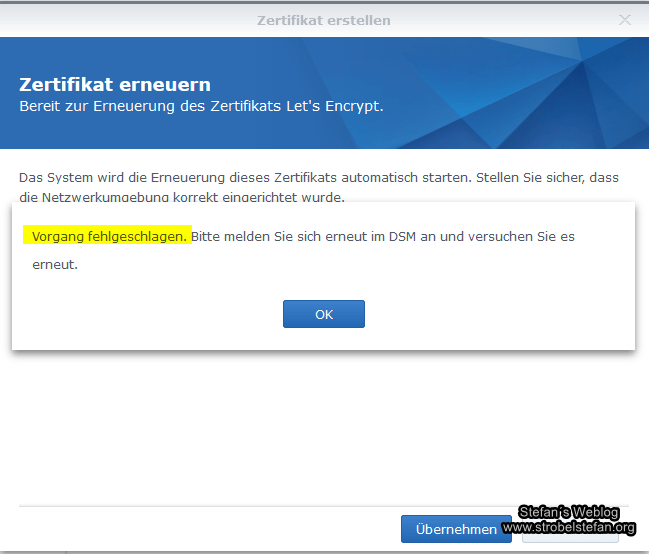 Vorgang fehlgeschlagen.