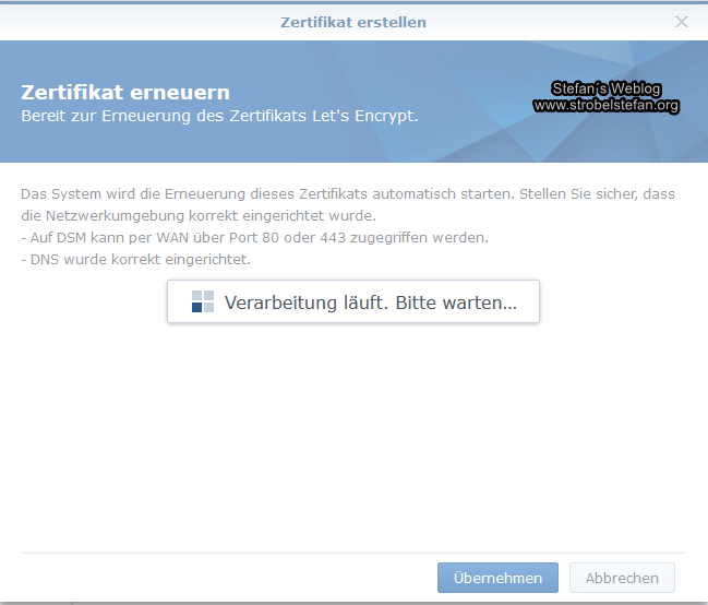 ... ein wenig warten ...