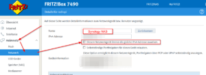 Synology NAS - Feste IP-Adresse zuweisen