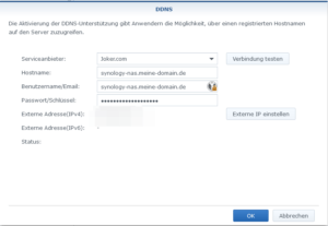 Synology DDNS konfigurieren