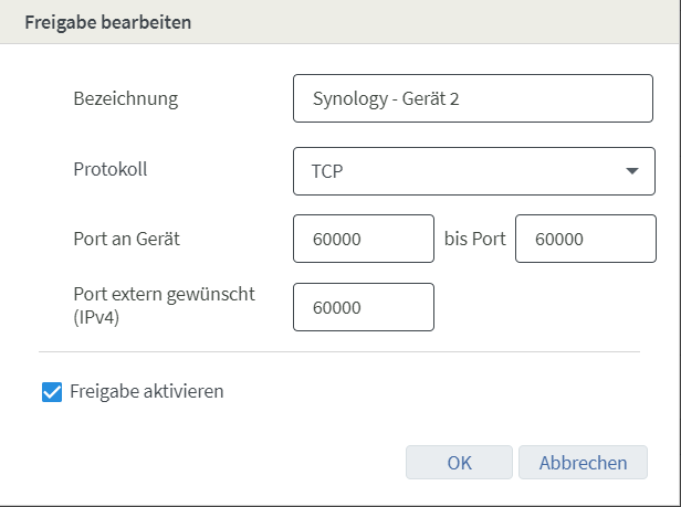 AVM-Router Portfreigabe