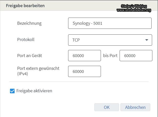 FRITZ!Box - Portfreigabe für File Station