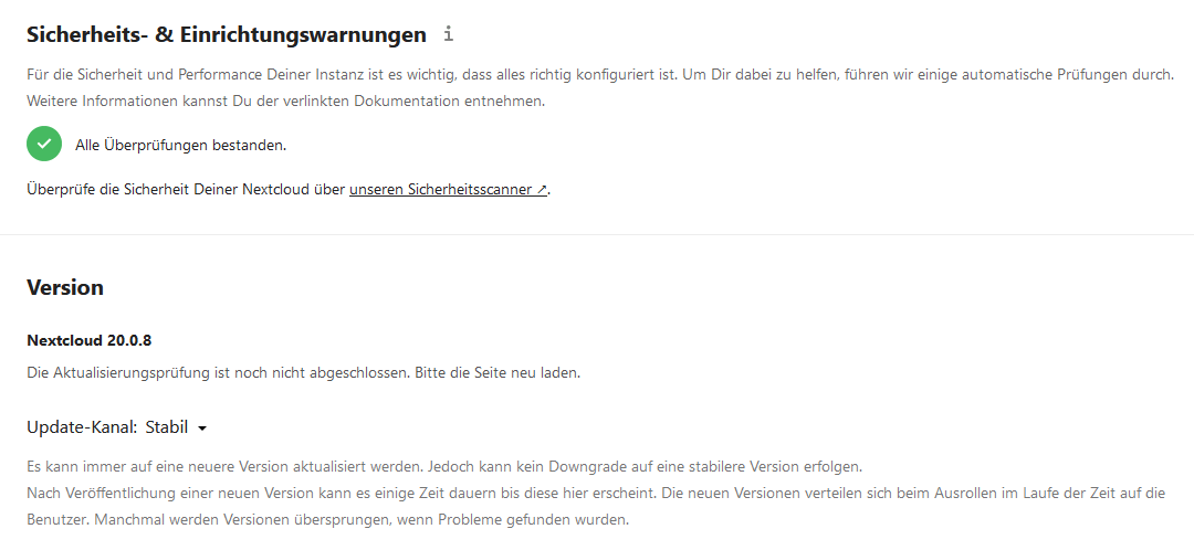 Nextcloud Create backup Problem